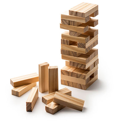 Joc JENGA din lemn gravabil JU1010S129 - Green Print