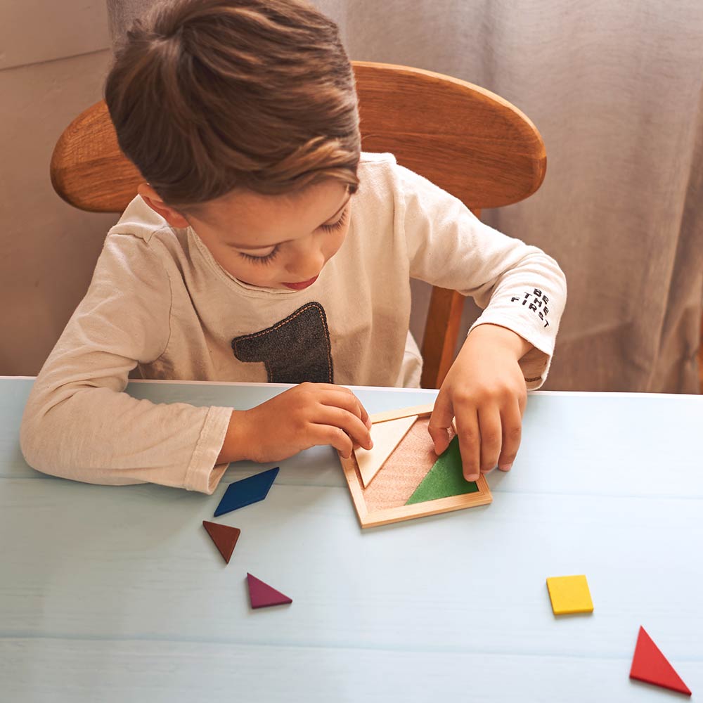 Puzzle indemanare de lemn pentru copii JU0111S129 - Green Print