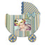 Magnet carucior bebe bleu MG53 - Green Print