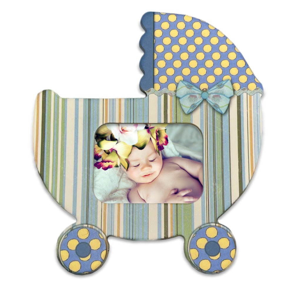 Magnet carucior bebe bleu MG53 - Green Print