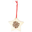 Ornament de brad din lemn cu snur rosu STEA XM1305S1511 - Green Print