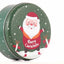 Cutie metalica rotunda verde cu model Mos Craciun XM724624 - Green Print