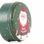 Cutie metalica rotunda verde cu model Mos Craciun XM724624 - Green Print