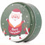 Cutie metalica rotunda verde cu model Mos Craciun XM724624 - Green Print