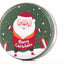 Cutie metalica rotunda verde cu model Mos Craciun XM724624 - Green Print