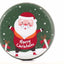 Cutie metalica rotunda verde cu model Mos Craciun XM724624 - Green Print