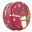 Cutie metalica rotunda rosie cu model ren de Craciun XM724789 - Green Print