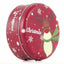 Cutie metalica rotunda rosie cu model ren de Craciun XM724789 - Green Print