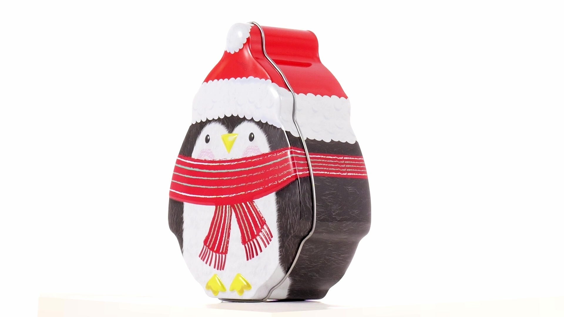 Cutie metalica cu forma pinguin XM764896 - Green Print
