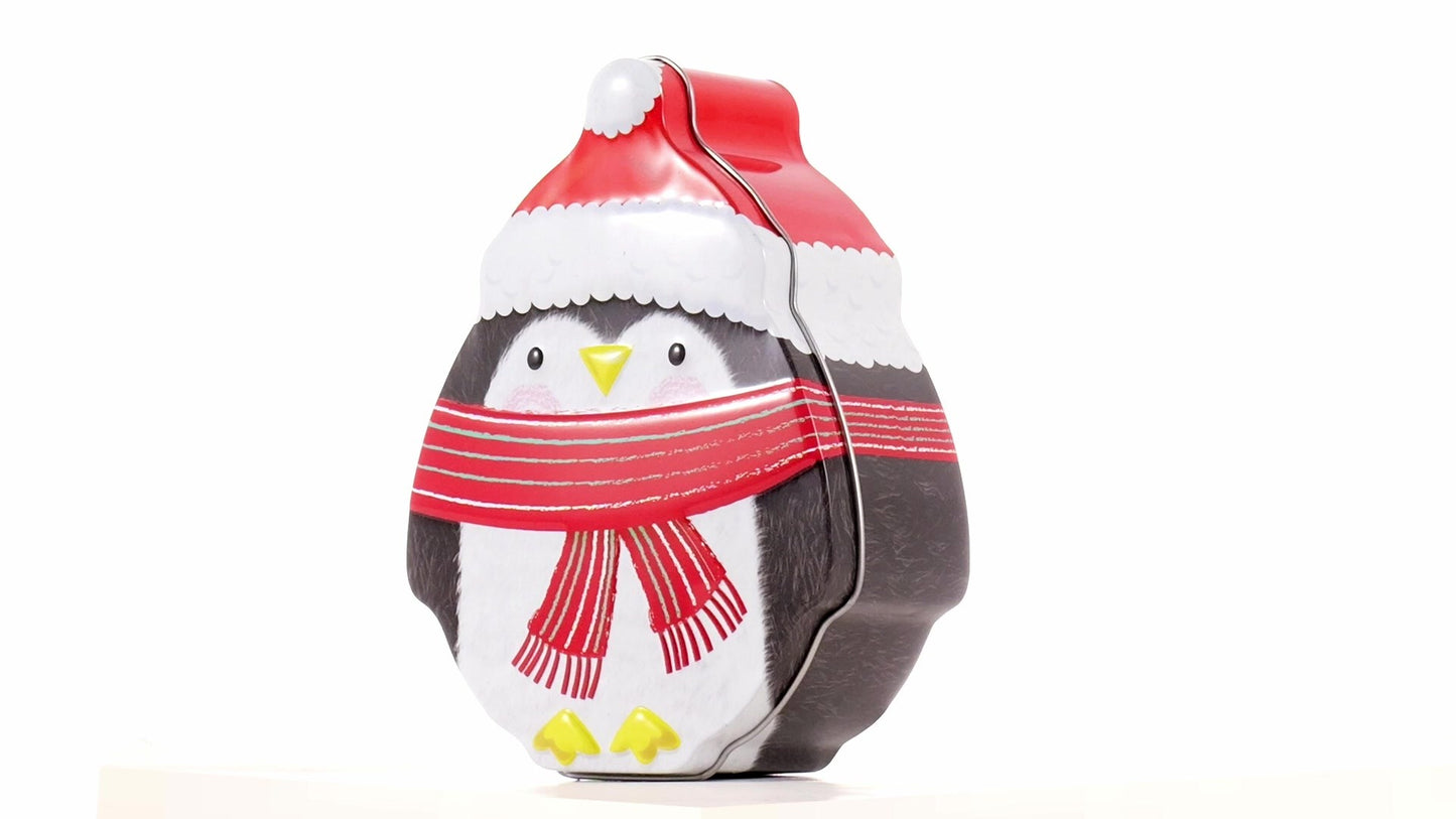 Cutie metalica cu forma pinguin XM764896 - Green Print
