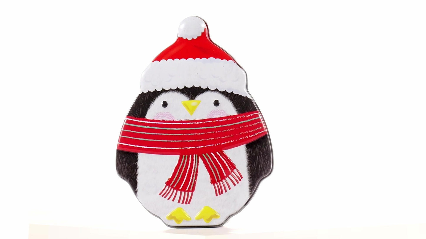 Cutie metalica cu forma pinguin XM764896 - Green Print