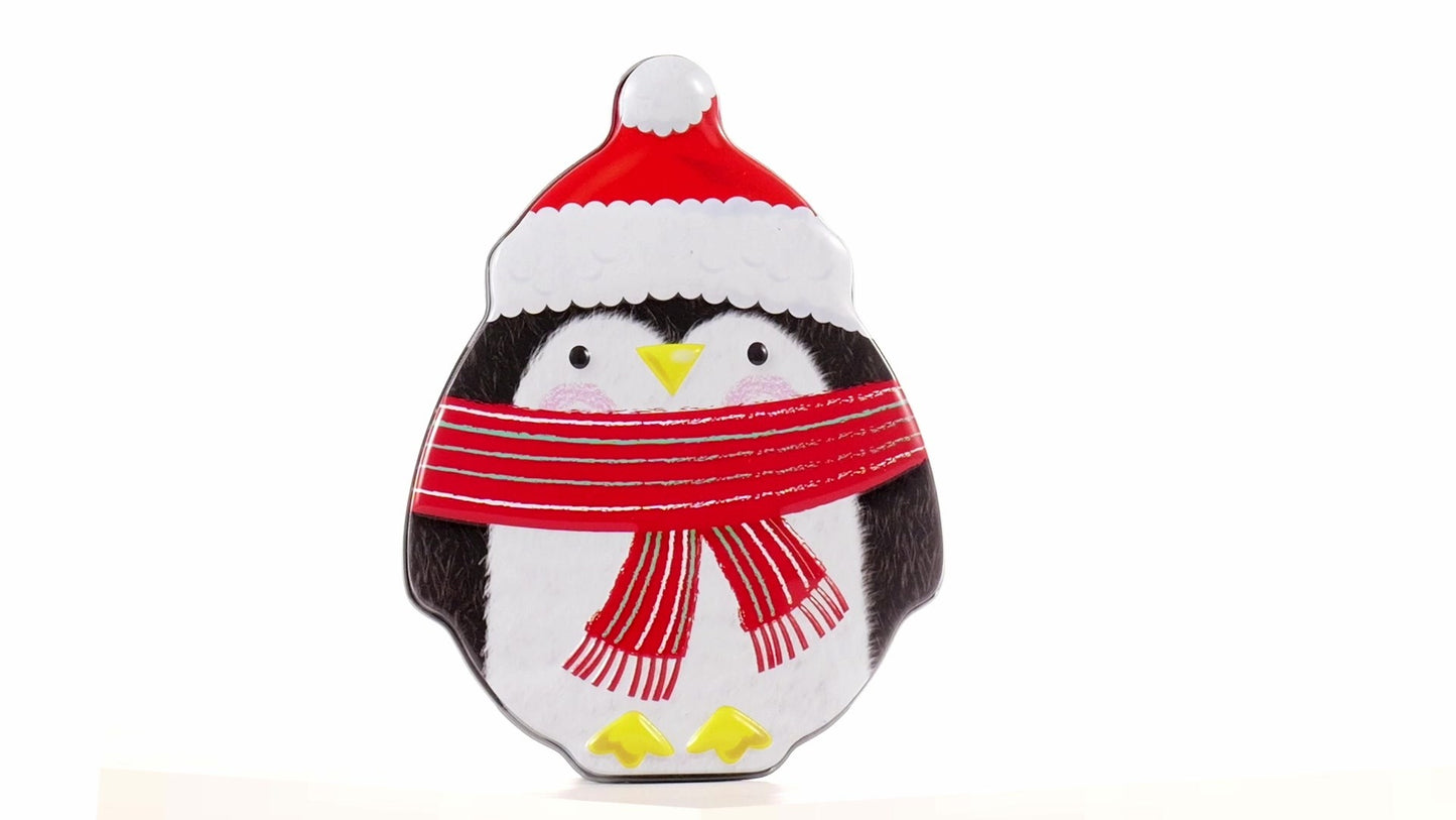 Cutie metalica cu forma pinguin XM764896 - Green Print