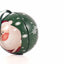Glob de brad metalic verde cu model Mos Craciun Ø7 cm XM787817 - Green Print