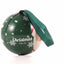Glob de brad metalic verde cu model Mos Craciun Ø7 cm XM787817 - Green Print