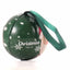 Glob de brad metalic verde cu model Mos Craciun Ø7 cm XM787817 - Green Print