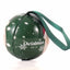 Glob de brad metalic verde cu model Mos Craciun Ø7 cm XM787817 - Green Print
