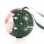 Glob de brad metalic verde cu model Mos Craciun Ø7 cm XM787817 - Green Print