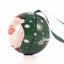 Glob de brad metalic verde cu model Mos Craciun Ø7 cm XM787817 - Green Print