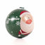 Glob de brad metalic verde cu model Mos Craciun Ø7 cm XM787817 - Green Print