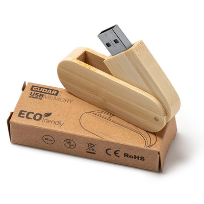 Stick USB 16GB cu carcasa de lemn GUDAR US4191G16999 - Green Print