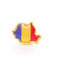 Pin metalic auriu tricolor ROMANIA ST706180 - Green Print