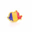 Pin metalic auriu tricolor ROMANIA ST706180 - Green Print