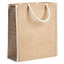 Sacosa iuta cu manere de bumbac 38x42 BO7148S129 - Green Print
