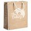 Sacosa iuta cu manere de bumbac 38x42 BO7148S129 - Green Print