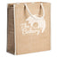 Sacosa iuta cu manere de bumbac 38x42 BO7148S129 - Green Print