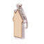 Breloc gravabil casa lemn+metal KO1148S129 - Green Print