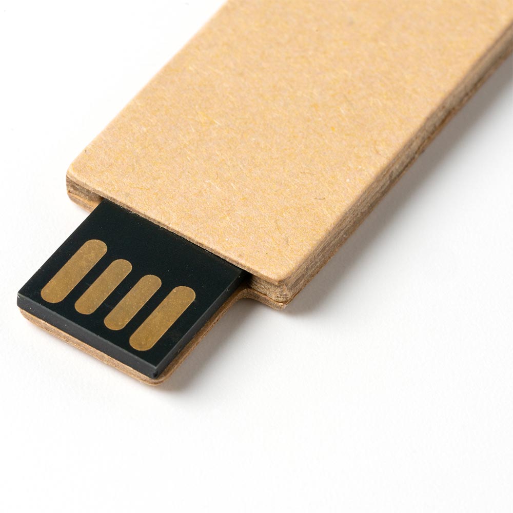 Stick USB 16GB din carton reciclat cu husa de pluta US4197G1629 - Green Print