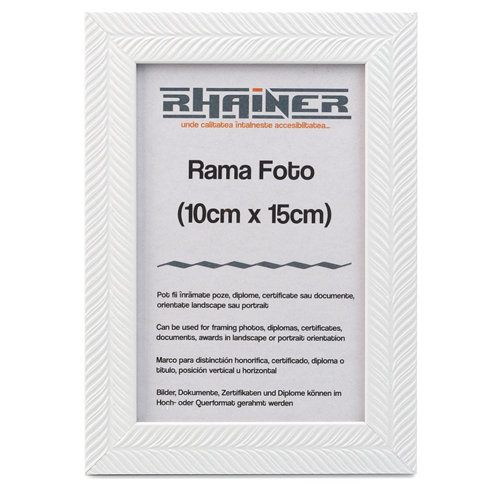 Rama foto Leon alb texturat 10x15 FP086101566 - Green Print