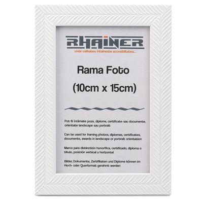 Rama foto Leon alb texturat 10x15 FP086101566 - Green Print