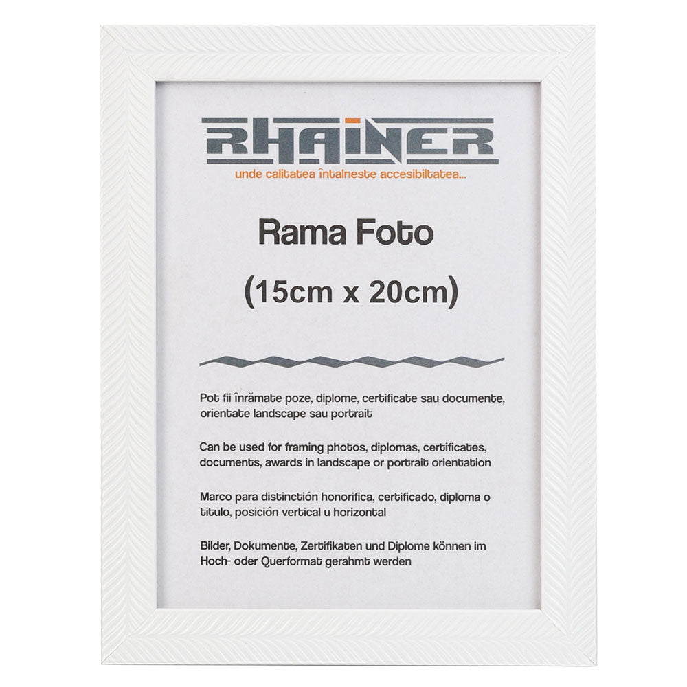 Rama foto Leon alb texturat A5 FP086A566 - Green Print