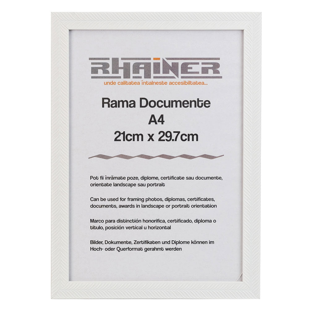 Rama foto Leon alb texturat A4 FP086A466 - Green Print