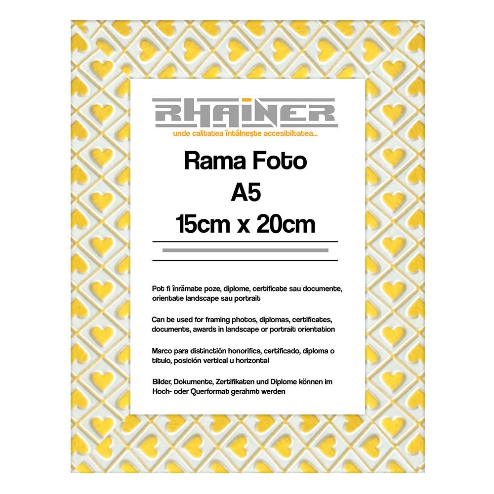 Rama foto Leon inimi aurii A5 FP086A544 - Green Print