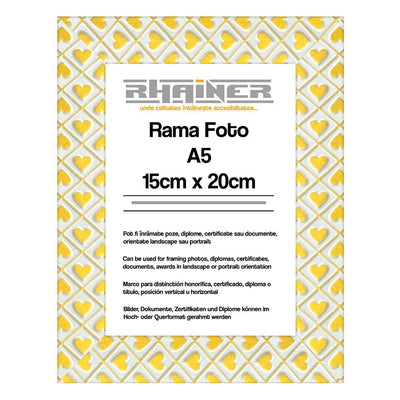 Rama foto Leon inimi aurii A5 FP086A544 - Green Print