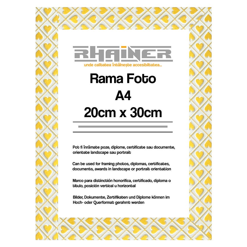 Rama foto Leon inimi aurii A4 FP086A444 - Green Print