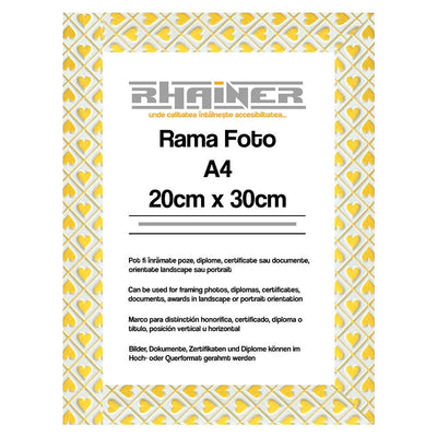 Rama foto Leon inimi aurii A4 FP086A444 - Green Print