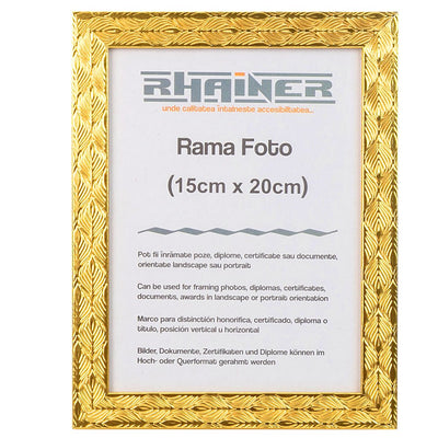 Rama foto Leon auriu texturat A5 FP086A552 - Green Print