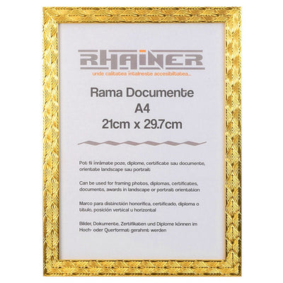 Rama foto Leon auriu texturat A4 FP086A452 - Green Print