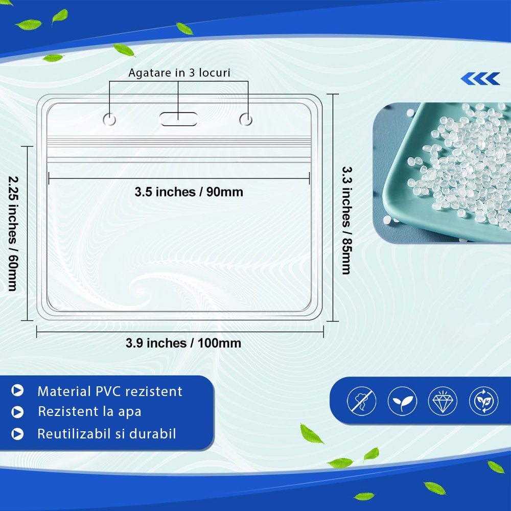 Suport legitimatie PVC orizontala HO85292 - Green Print