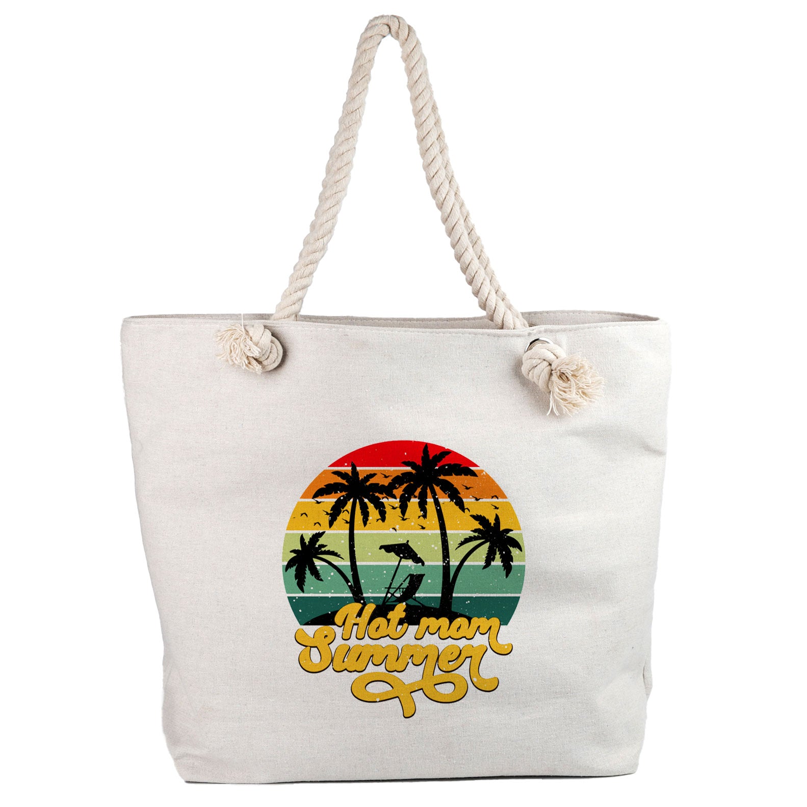 Geanta de plaja sublimabila tip canvas 51x40 TB158701 - Green Print