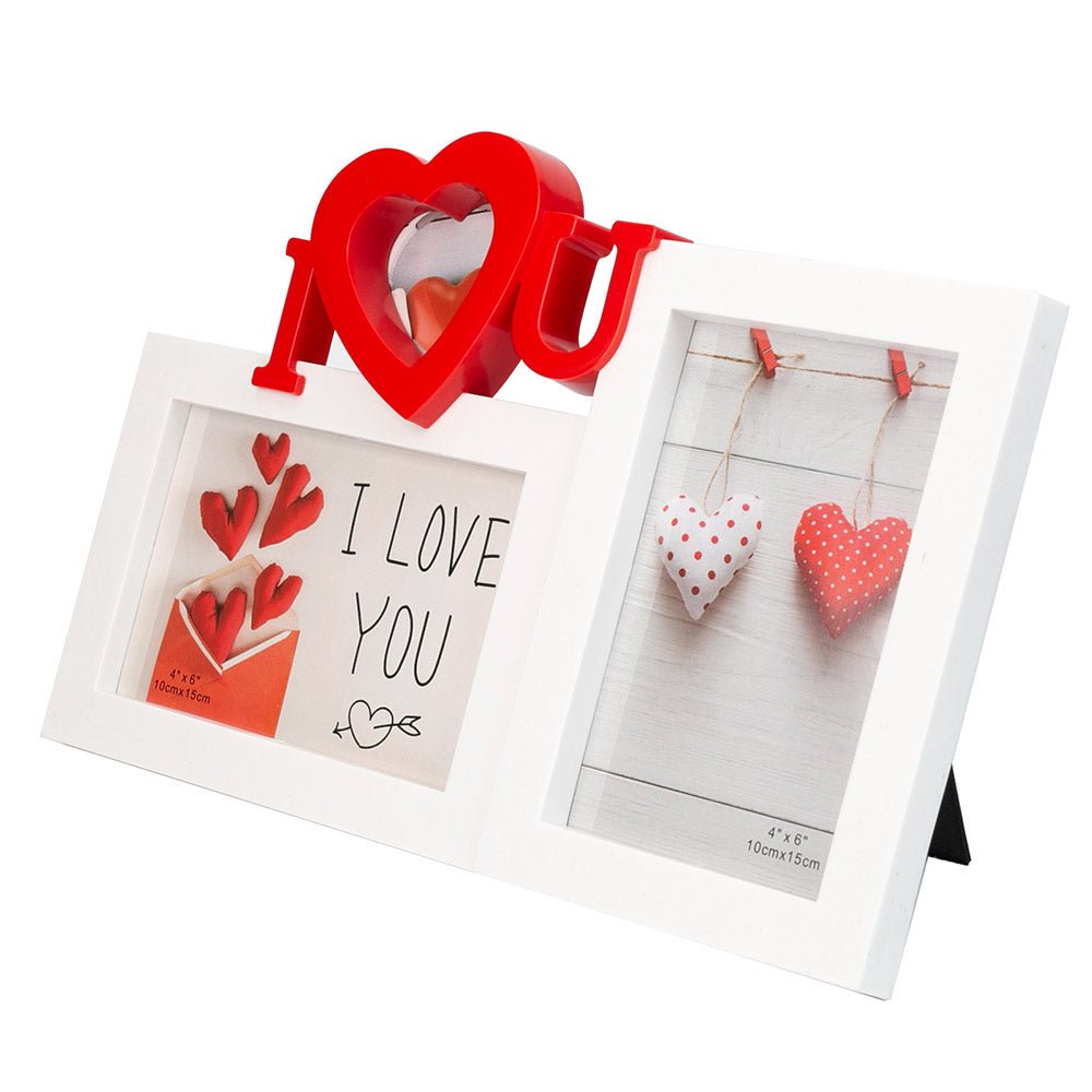 Rama foto I LOVE YOU rosu 2 poze 8302R - Green Print