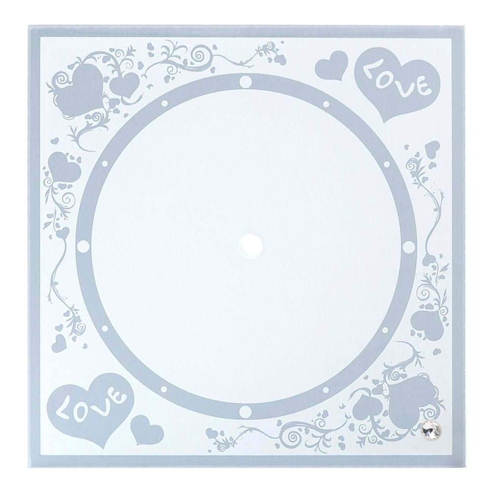 Ceas sticla sublimare LOVE 20x20 CS2020629 - Green Print