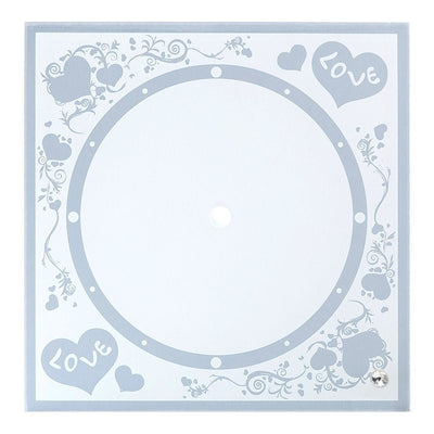 Ceas sticla sublimare LOVE 20x20 CS2020629 - Green Print