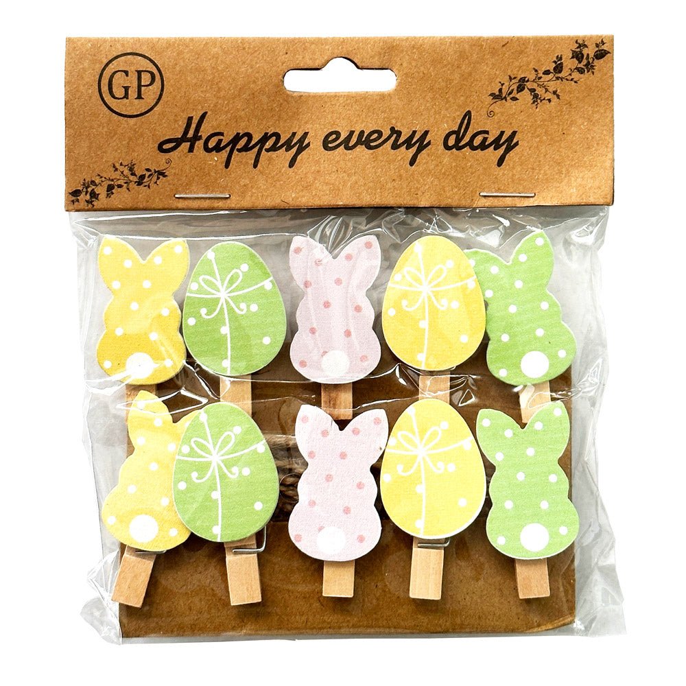 Mini carlige decorative PASTE1 - set 10 buc PR9001056 - Green Print