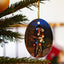 Ornament ceramica sublimabil oval GC670 - Green Print