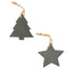 Ornament de brad din ardezie STEA XM1299S1511 - Green Print