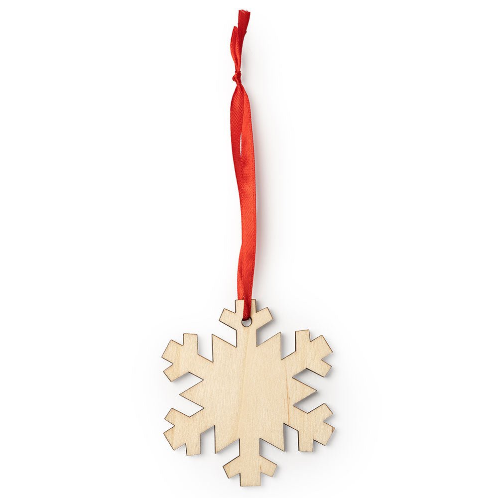 Ornament de brad din lemn cu snur rosu FULG XM1305S1514 - Green Print